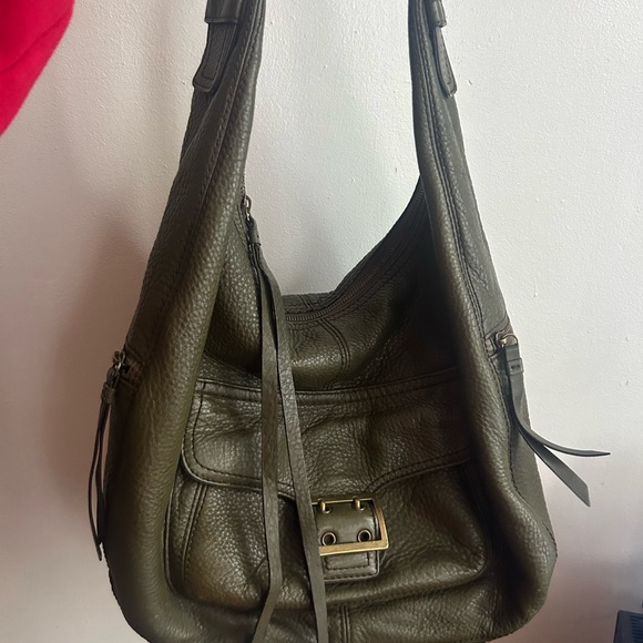 Banana Republic Handbags - Banana Republic Dark Green Leather Shoulder Bag